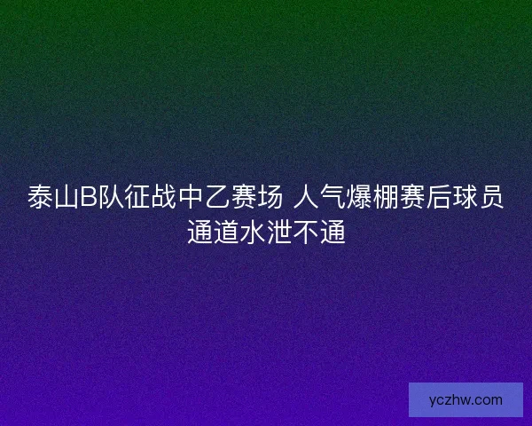 泰山B队征战中乙赛场 人气爆棚赛后球员通道水泄不通 泰山B队征战中乙赛场 人气爆棚赛后球员通道水泄不通